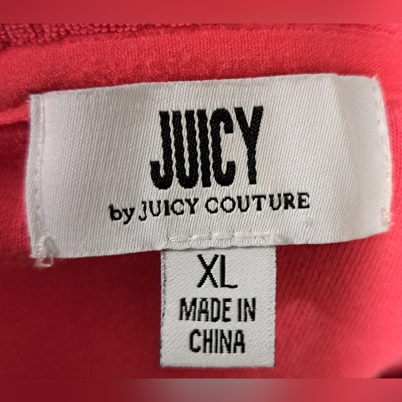 Vintage Y2K Juicy Couture Neon Pink Cotton Terry Cloth Jogger Short Set SZ XL - Picture 8 of 9